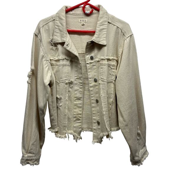 POL Jackets & Blazers - POL, Women’s Long Sleeve Sz M Long Sleeve Jacket With American Flag On The Back